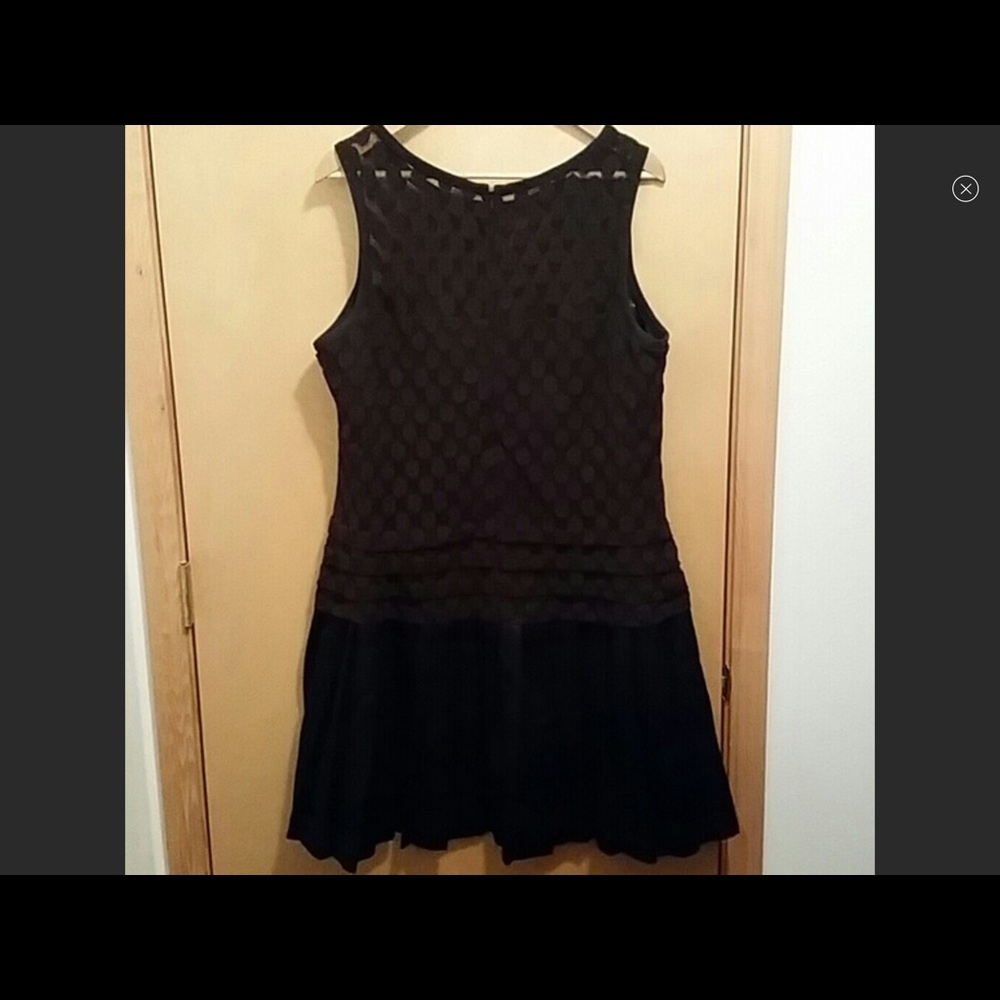 Black polka-dot Ann Taylor dress